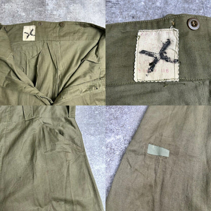 Belgian Army 40s/50s Vintage Motorcycle Pants Green