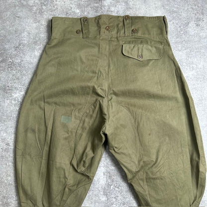 Belgian Army 40s/50s Vintage Motorcycle Pants Green