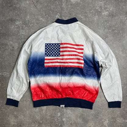 LESLIE JORDAN 90s Stars & Stripes Paper Jacket Size XL