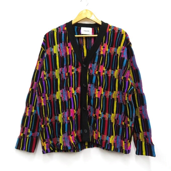 Iroquois 7GG Pullup Crazy Knit Cardigan Multi Size 1