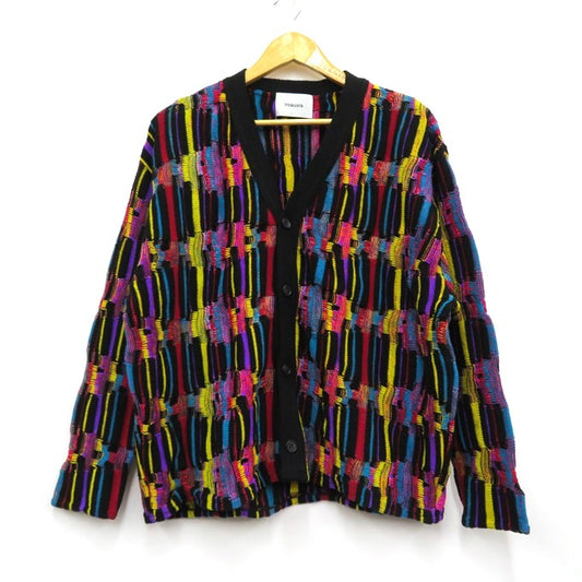 Iroquois 7GG Pullup Crazy Knit Cardigan Multi Size 1