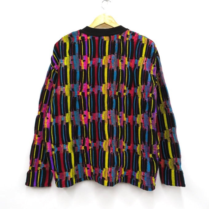 Iroquois 7GG Pullup Crazy Knit Cardigan Multi Size 1