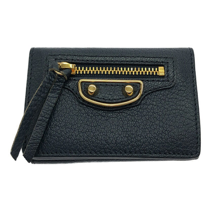 BALENCIAGA Classic Edge Compact Wallet Blue Size ONE SIZE