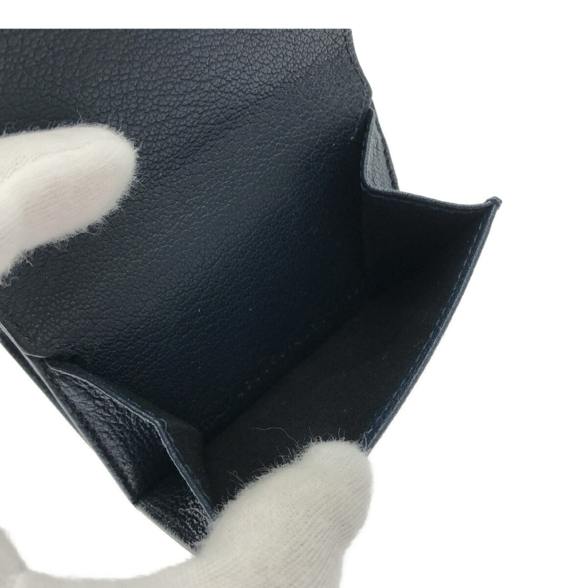 BALENCIAGA Classic Edge Compact Wallet Blue Size ONE SIZE