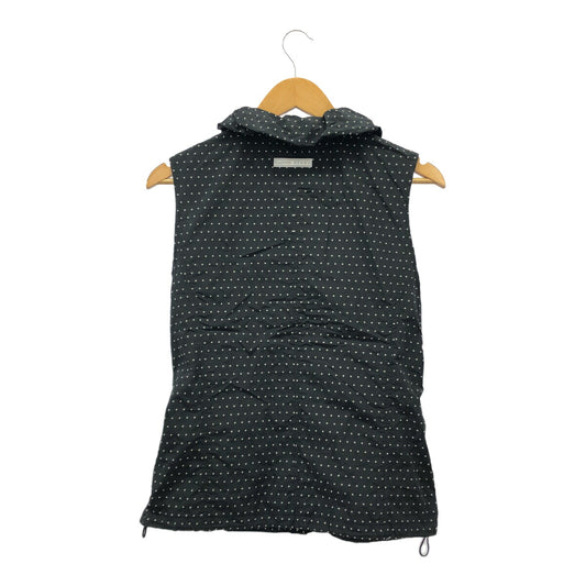 LANVIN SPORT Round Collar Dot Vest Polyester Black Size 38