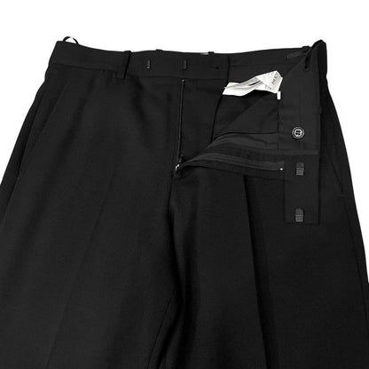 Loewe 20SS Black Wool Tropical No-Pleat Tapered Size 46