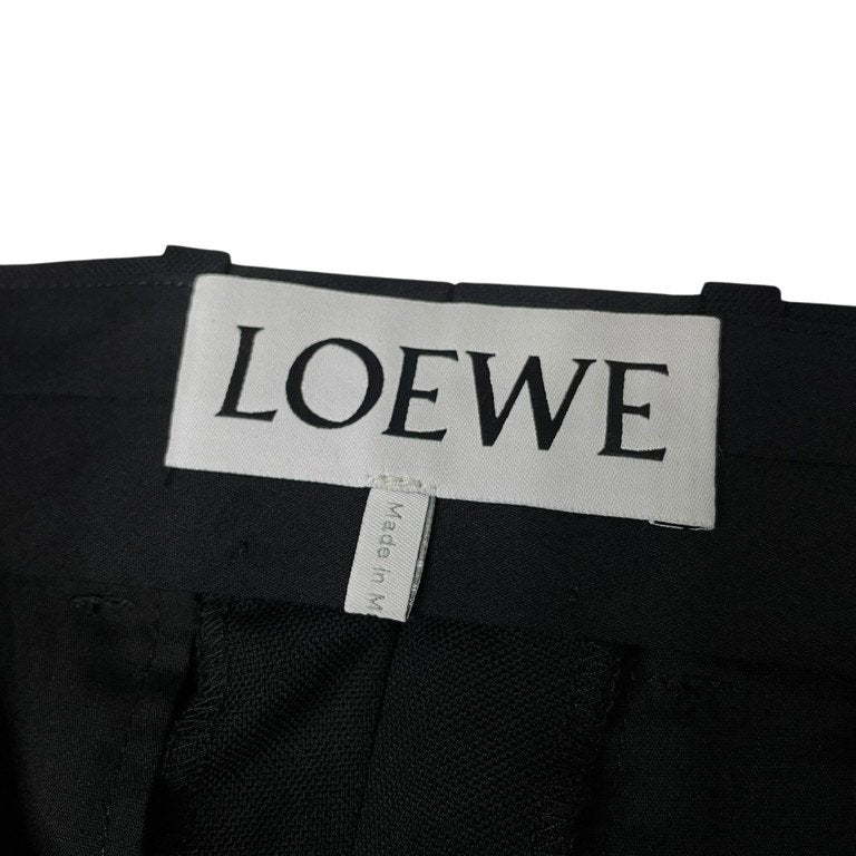 Loewe 20SS Black Wool Tropical No-Pleat Tapered Size 46