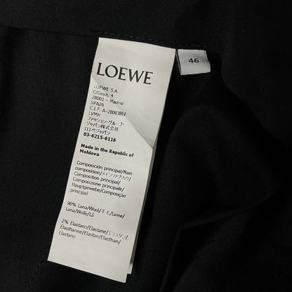 Loewe 20SS Black Wool Tropical No-Pleat Tapered Size 46