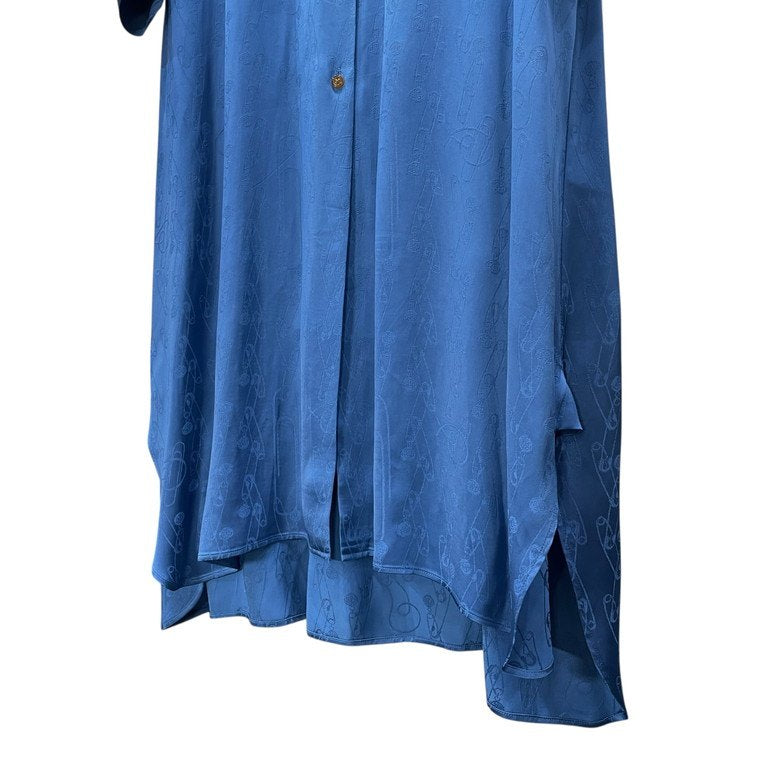 Vivienne Westwood 24AW Rayon Shirt Coat Blue Size XXL