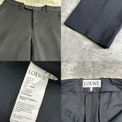 LOEWE Black Wool Tapered Slacks Size 46