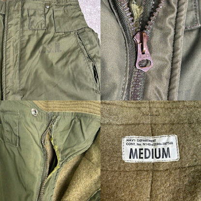 U.S.NAVY 40s Vintage Submarine Fleece Pants Green Size M