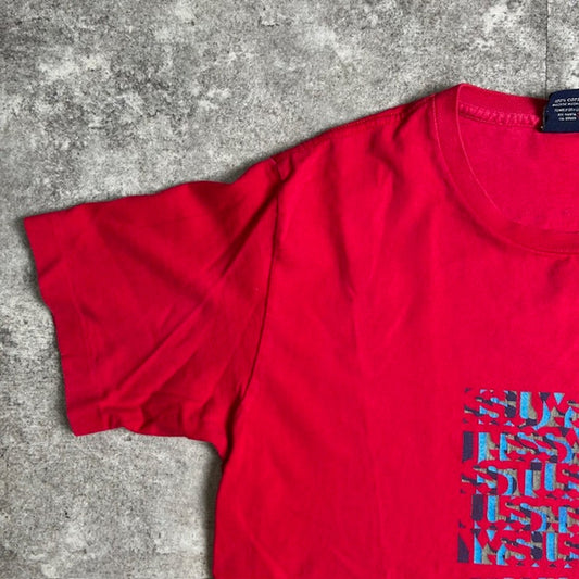 STUSSY 90s Vintage Made in USA T-Shirt Red Size M