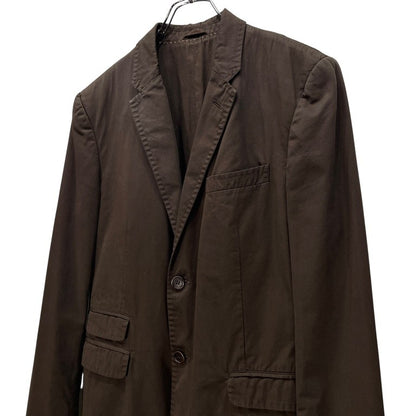 Neil Barrett 06SS Cotton Gabardine Blazer Brown Side Size S