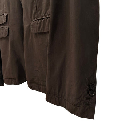 Neil Barrett 06SS Cotton Gabardine Blazer Brown Side Size S