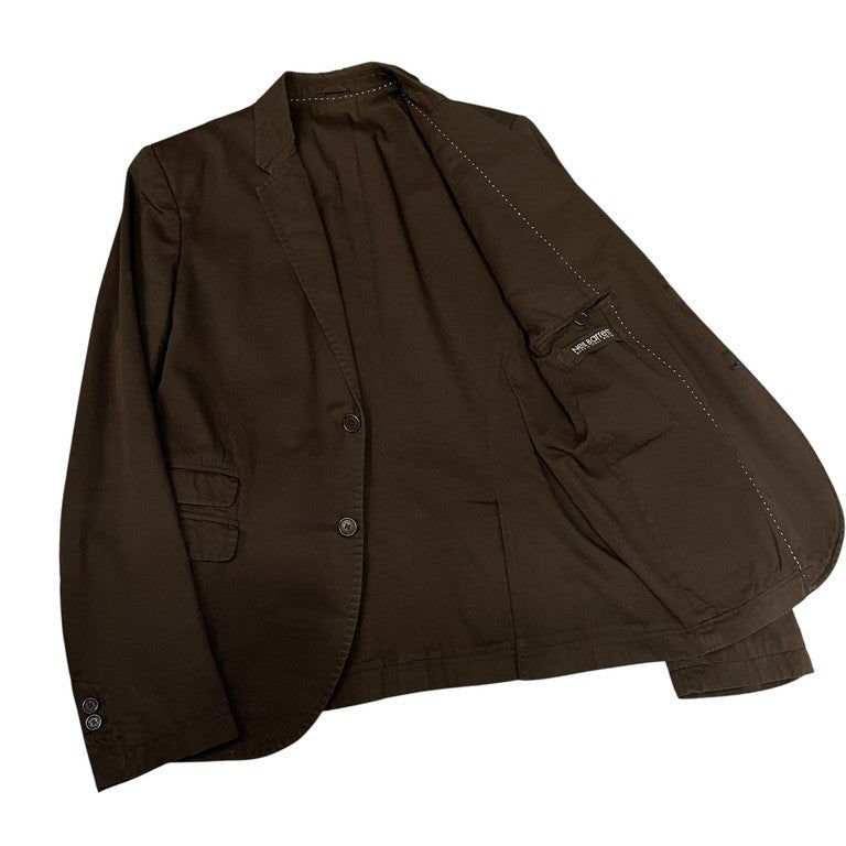 Neil Barrett 06SS Cotton Gabardine Blazer Brown Side Size S