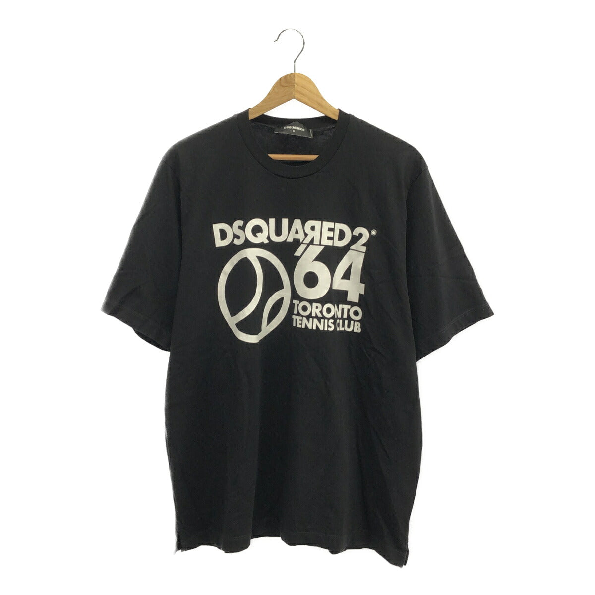 Vintage DSQUARED2 Logo T-Shirt Black Size S