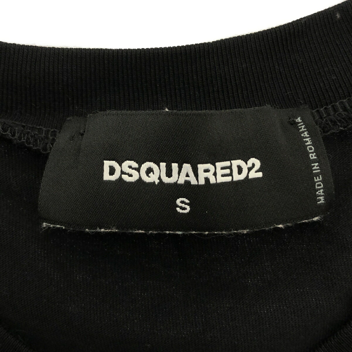 Vintage DSQUARED2 Logo T-Shirt Black Size S