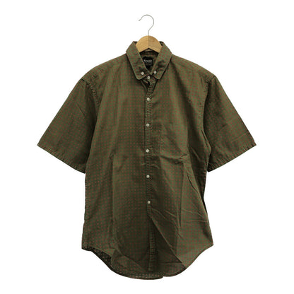 Towncraft 60s 3-Point BD Patterned Shirt Olive Size 15