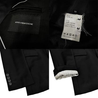 Kris Van Assche 06AW Wool Gabardine 2B Layered Size 44