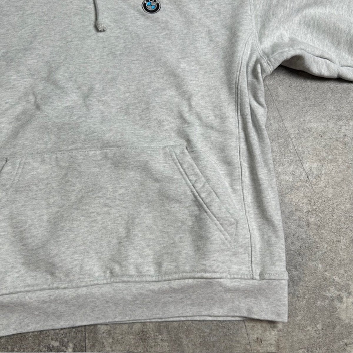 BMW Kith Embroidered Logo Hoodie White-Grey Size S