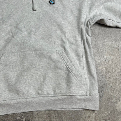 BMW Kith Embroidered Logo Hoodie White-Grey Size S