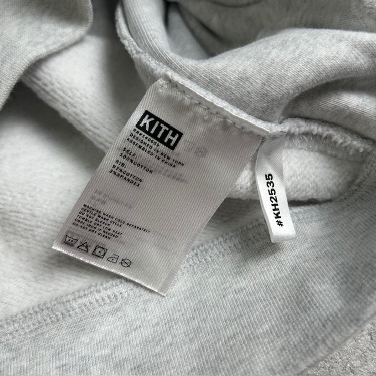 BMW Kith Embroidered Logo Hoodie White-Grey Size S