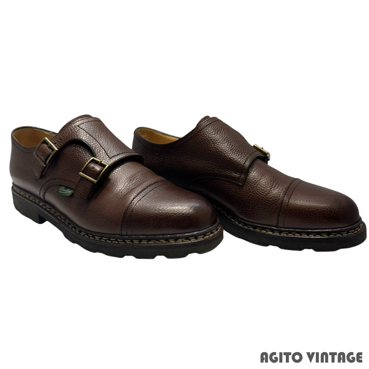 Paraboot WILLIAM Double Monk Strap Boots Size 6.5