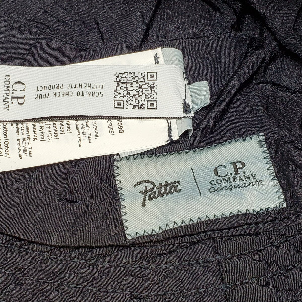 C.P. Company Patta M.T.T.N. Nylon Bucket Hat Black Size M