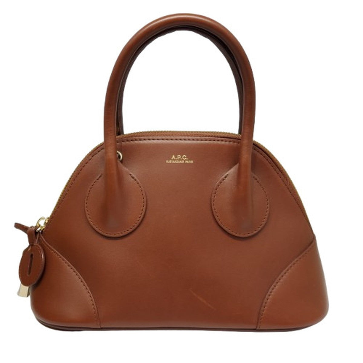 A.P.C. Sac Emma Small Leather Bag Brown