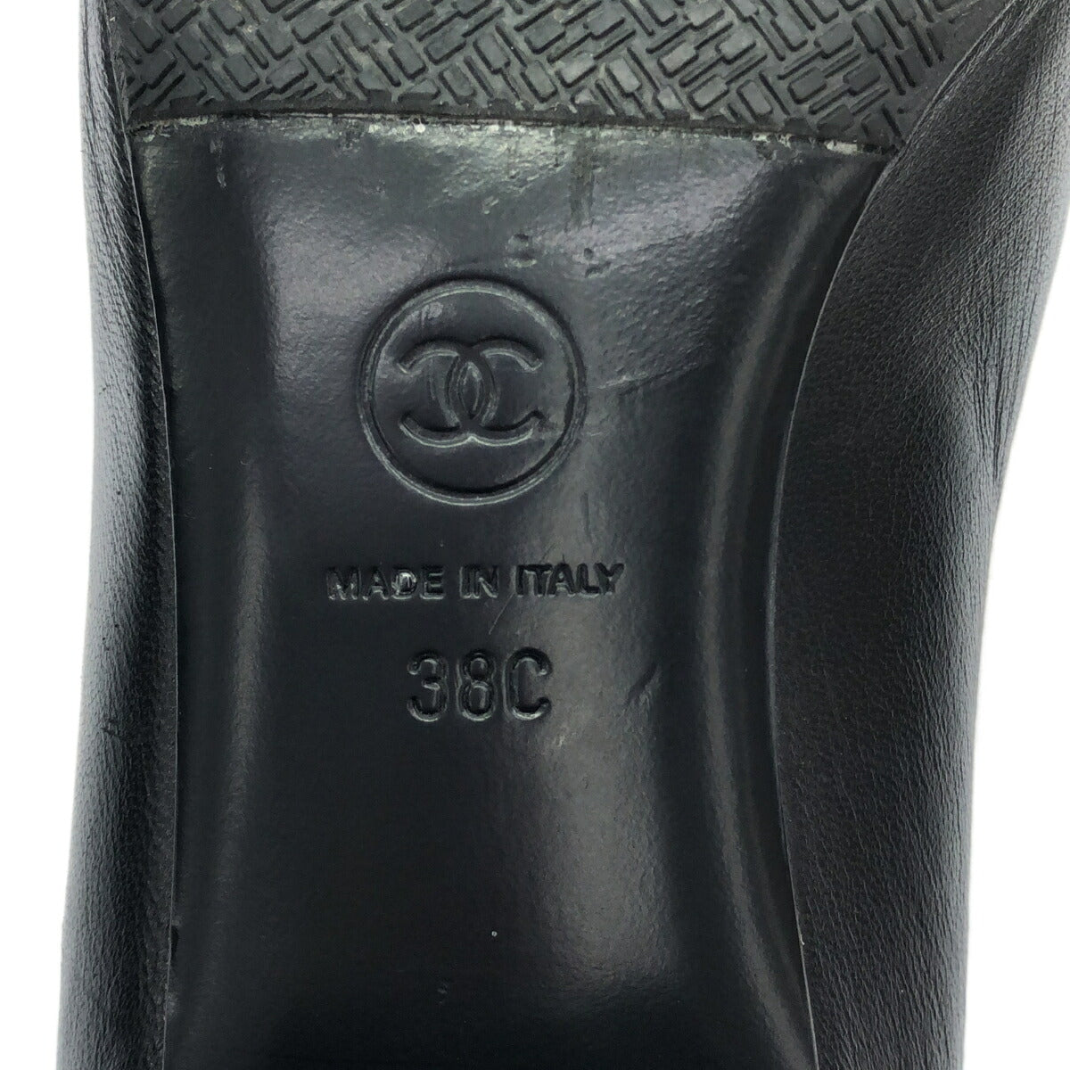 CHANEL Black Matelassé Leather Pearl Heel Pumps Size 38C
