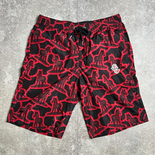 MONCLER Boxer Mare Swim Shorts Black Red Size M