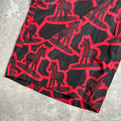 MONCLER Boxer Mare Swim Shorts Black Red Size M