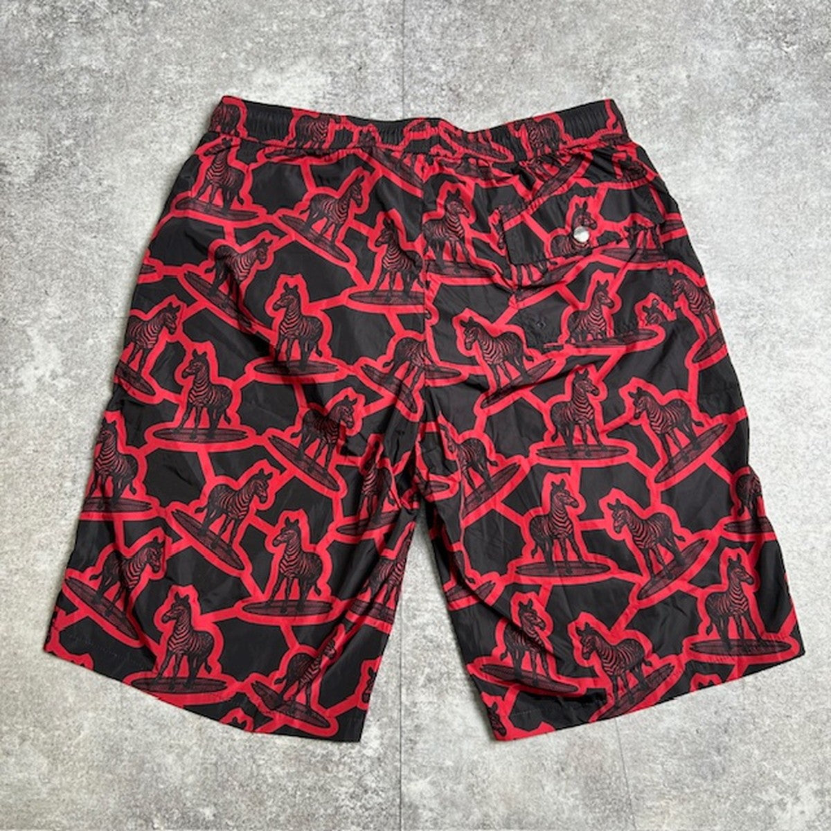 MONCLER Boxer Mare Swim Shorts Black Red Size M