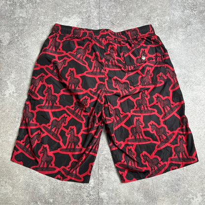 MONCLER Boxer Mare Swim Shorts Black Red Size M