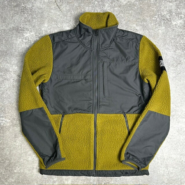 THE NORTH FACE Nylon Panel Boa Fleece Olive Green Jacket Size S