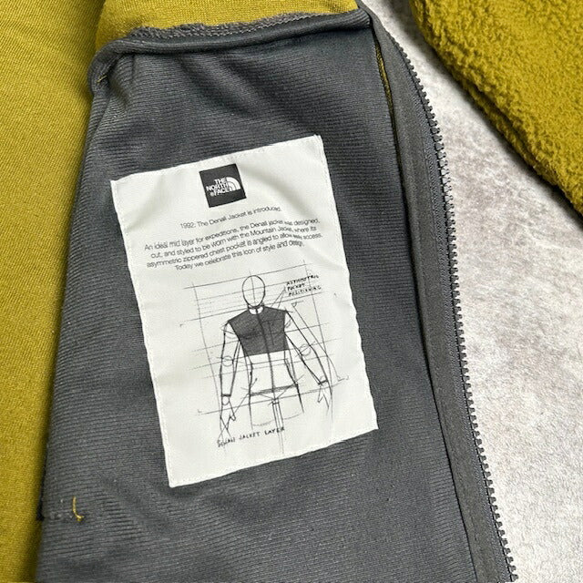 THE NORTH FACE Nylon Panel Boa Fleece Olive Green Jacket Size S