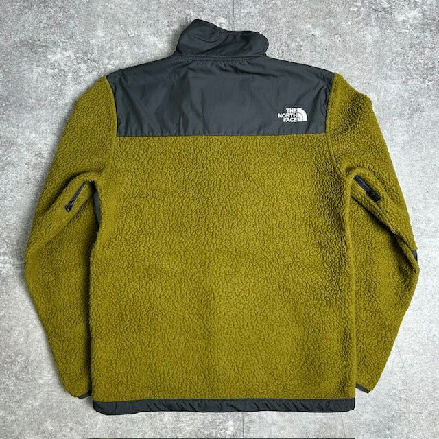 THE NORTH FACE Nylon Panel Boa Fleece Olive Green Jacket Size S