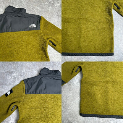 THE NORTH FACE Nylon Panel Boa Fleece Olive Green Jacket Size S