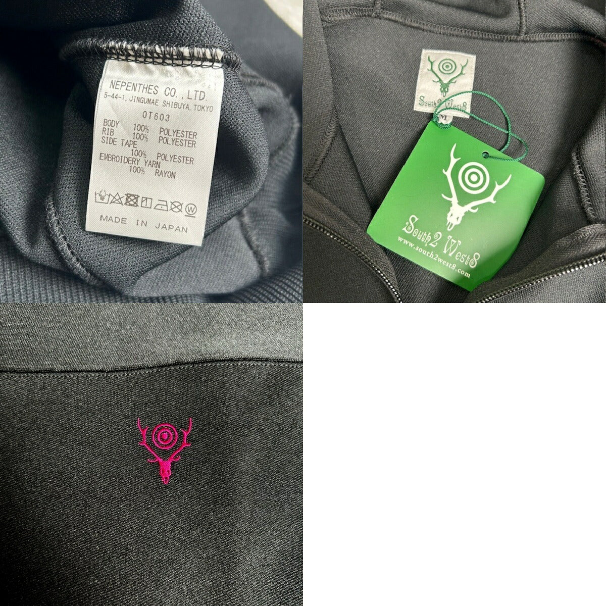 SOUTH2 WEST8 22SS Poly Smooth Track Jacket Black Size M