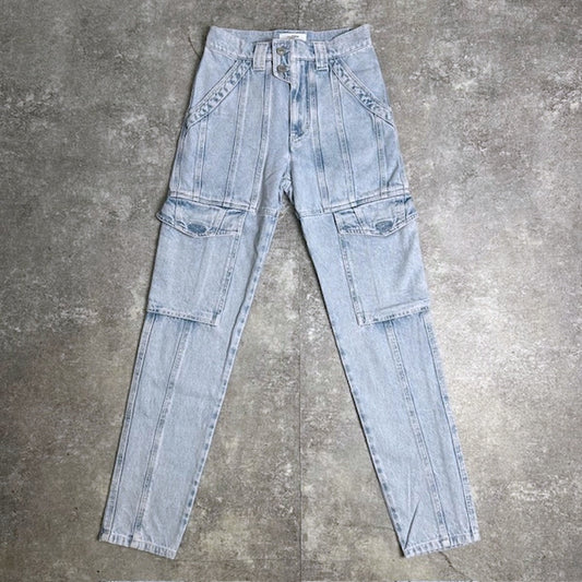 ISABEL MARANT ETOILE Heilani Cotton Cargo Denim Size 34
