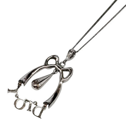 Christian Dior Silver Rhinestone Necklace