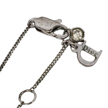 Christian Dior Silver Rhinestone Necklace