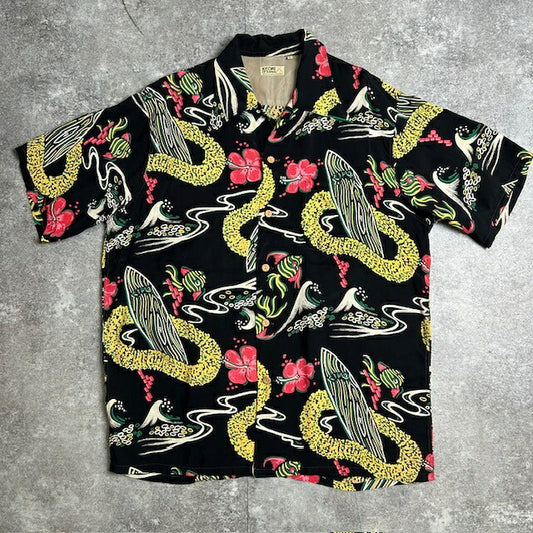 Vintage SUNSURF KEONI OF HAWAII Hawaiian Rayon Shirt Size L