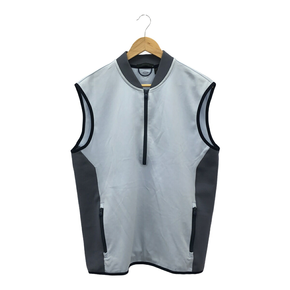 Vintage GREYSON Wolf Logo Half Zip Vest Size M