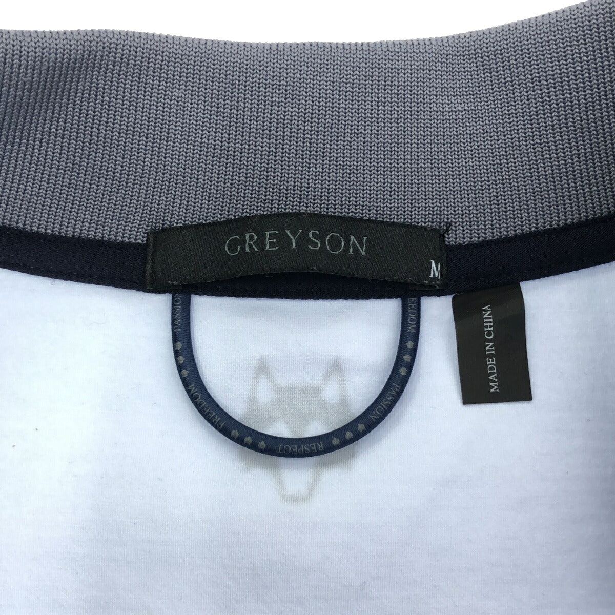 Vintage GREYSON Wolf Logo Half Zip Vest Size M