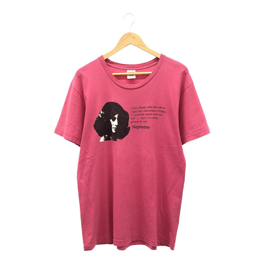 Supreme 17SS Mean Graphic Cotton T-Shirt Pink Size L