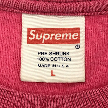 Supreme 17SS Mean Graphic Cotton T-Shirt Pink Size L