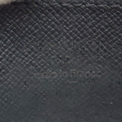 LOUIS VUITTON Taiga Leather Zippy Purse Black Size ONE SIZE