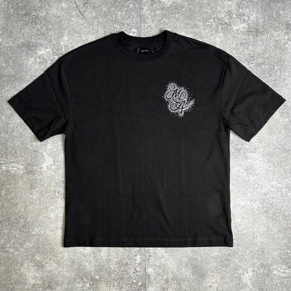 Amiri Black Oversized Crystal Burst T-Shirt Made in Size M