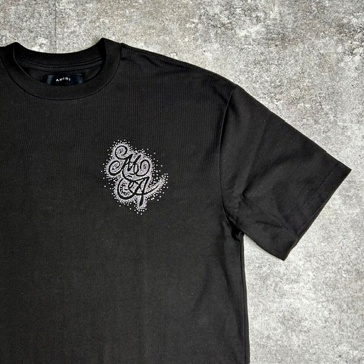 Amiri Black Oversized Crystal Burst T-Shirt Made in Size M
